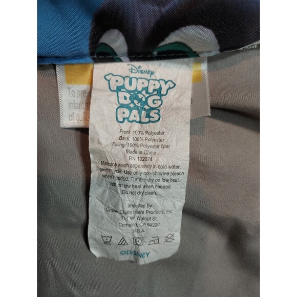 Disney Puppy Dog Pals Toddler Bed Blanket 42 X 57 Blue Gray Dogs Disney Jr - Picture 2 of 3